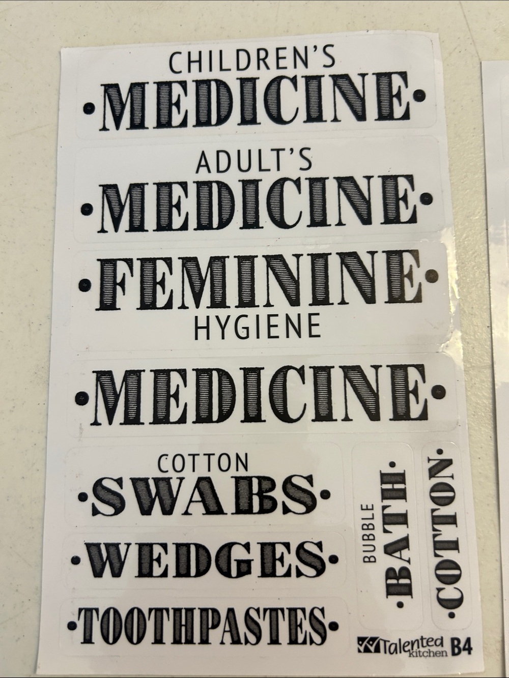 3 sheets of Organizational stickers